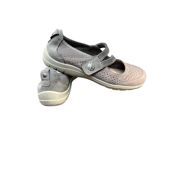 Earth Origin Tiffany Mary Jane Taupe Velcro Closure Comfort - Size 6  Pre-owned - Picture 1 of 8